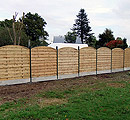 Clôture béton bois aluminium