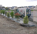 Plantation de haie variée sur toile tissée